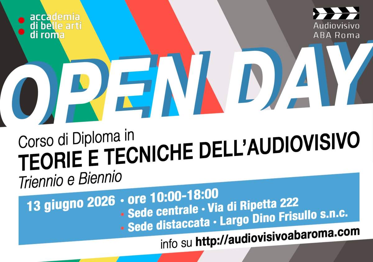 Open Day 2026 – Teorie e Tecniche dell’Audiovisivo